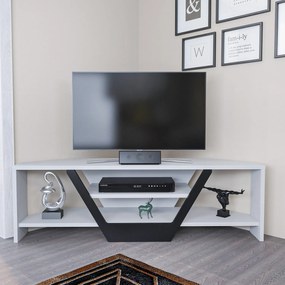 Móvel TV Sares – Branco/Preto – 120 cm x 35 cm x 36,8 cm