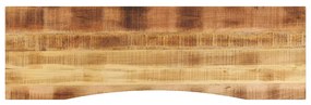 vidaXL Tampo de mesa com curva 160x50x2,5 cm mangueira áspera maciça