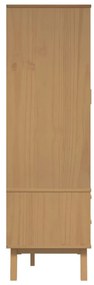 Roupeiro OLDEN 76,5x53x172 cm pinho maciço cinzento e castanho