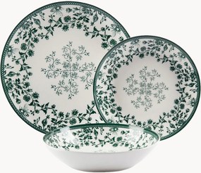 Conjunto de loiça em porcelana Giardino Segreto, 6 pessoas, conjunto de 18