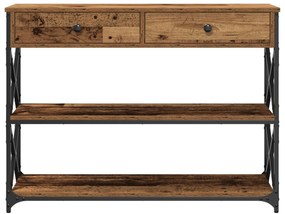 Mesa de Consola vidaXL Madeira Antiga 100x28x75 cm Madeira de Engenhar
