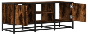 Móvel p/ TV 100x35x41cm derivados madeira/metal carvalho fumado