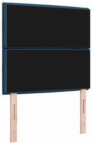 Cabeceira LED Design em Linhas Azul 100 cm Tecido