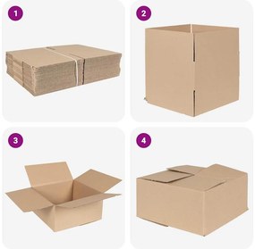 Caixa Dobrável 50 pcs 30x30x15 cm Papelão