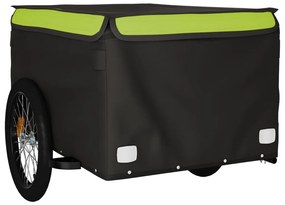 Reboque para bicicleta 45 kg ferro preto e verde