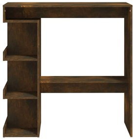 Mesa de bar c/ prateleiras derivados de madeira carvalho fumado
