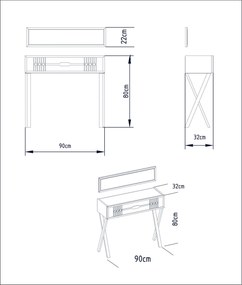 Aparador Frida – Branco – 90x80x32 cm