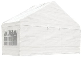 Tenda de Jardim Branco com Estrutura em Aço Galvanizado - 6x2 m