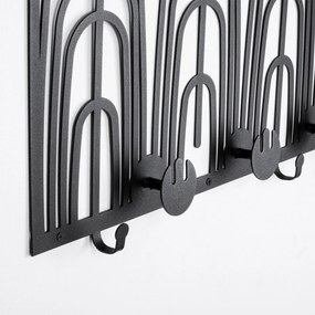 Gancho de Parede em Metal Dönence WSH-013 – Preto – 70 x 3 x 27 cm