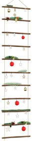 vidaXL Decoração de parede em forma de escada 50x200 cm ramo natural