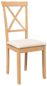 Cadeiras de jantar com almofadões 2 pcs madeira maciça