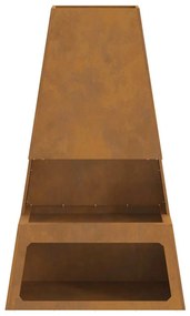 Fogão a lenha vidaXL com armazenamento de toras 60x35x100 cm em aço re