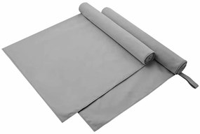 vidaXL Toalhas Esportivas 2 pcs Cinza Escuro 90 x 180 cm