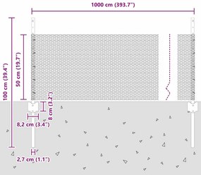 Postes de Cerca vidaXL 5 pcs U-Channel 60 cm Aço Galvanizado