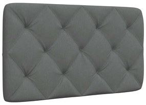 vidaXL Almofadão de cabeceira 90 cm tecido cinzento-escuro