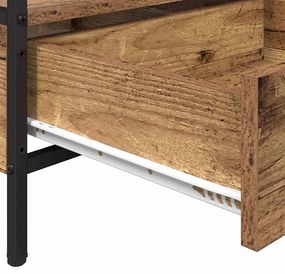 Mesa de centro com gaveta com prateleira Madeira antiga 100 x 51 x 45