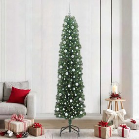 vidaXL Árvore de Natal Artificial Verde 240 cm PVC e Aço e Plástico