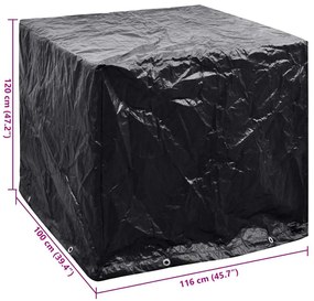 Cobertura para recipiente IBC com 8 ilhós 116x100x120 cm
