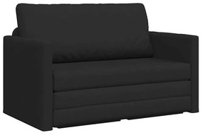 Sofá-Camas para Piso 2 em 1 Preto 124x71x78 cm Tecido