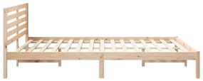 Estrutura da Cama com cabeceira Castanho 160 x 210 cm