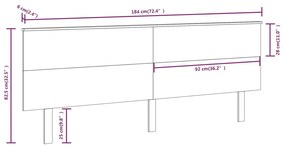Cabeceira de cama 184x6x82,5 cm pinho maciço