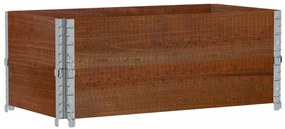 Colares p/ paletes 2 pcs 100x50cm madeira pinho maciça castanho