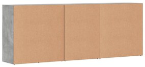 Aparadores 3 pcs derivados de madeira cinzento cimento