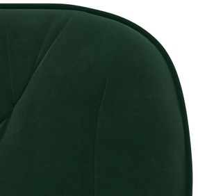 Cadeiras de jantar giratorias 2 pcs veludo verde-escuro