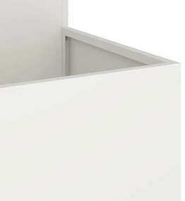 Jardineira vidaXL 80x80x60 cm Aço Branco