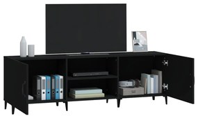 Móvel de TV 150x30x50 cm madeira processada preto