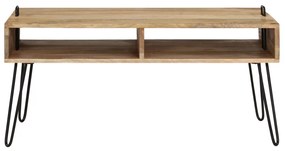 Mesa de centro em madeira de mangueira maciça 100x60x45 cm