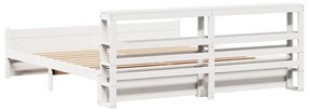 Estrutura de cama c/ cabeceira sem colchão 180x200 cm branco