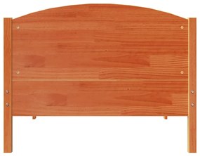 Cama sem colchão 75x190 cm madeira de pinho maciça castanho-mel