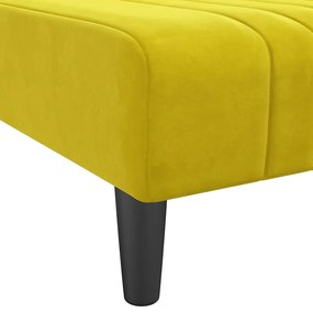 Chaise longue veludo amarelo