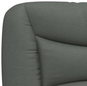 Almofadão de cabeceira 180 cm tecido cinzento-escuro