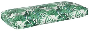 Almofada de palete para assento e encosto com estampa de folhas, 120 x