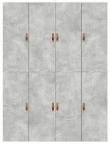 Cama de Armazenamento Cinza Betão 140x200 cm
