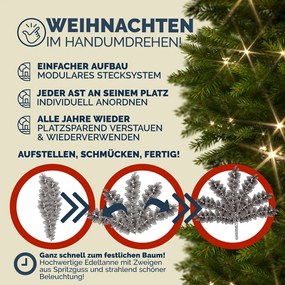 Árvore de Natal artificial com luzes (branco quente) Ø48 x 140 cm Verde