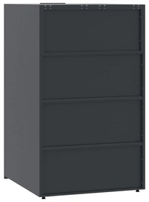 Abrigo para 5 caixotes do lixo 345x79x117 cm aço antracite