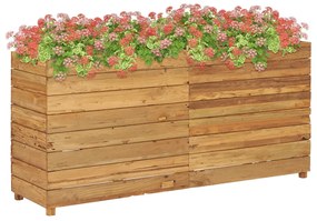 vidaXL Vaso/floreira 150x40x72 cm madeira de teca reciclada e aço