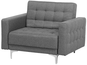 Conjunto de sofás reclináveis com 5 lugares em tecido cinzento claro ABERDEEN Beliani