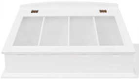 Bandeja de talheres, MDF, estilo barroco, branco