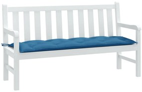 Almofadão p/ banco jardim 150x50x7 cm mesclado tecido azul