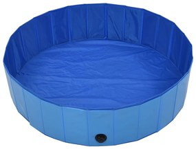 Piscina para cães dobrável 120x30 cm PVC azul