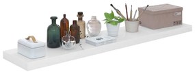 Prateleiras de parede suspensas 4 pcs 120x23,5x3,8cm MDF branco