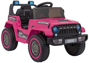 Carro elétrico para Crianças Off Road MOUNTAIN 12V Rodas Espuma EVA, Assento Couro ecológico Rosa