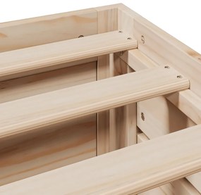 Cama sem colchão com gavetas 120x190 cm madeira de pinho maciça