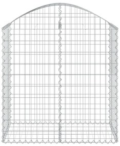 Cesto gabião arqueado 100x50x100/120 cm ferro galvanizado