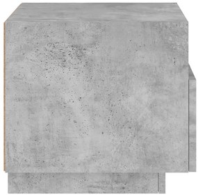 Mesas cabeceira c/ luzes LED 2 pcs 40x39x37 cm cinzento-cimento