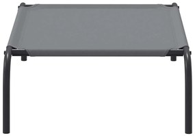 Cama para cães elevada 90x50x20cm tecido oxford e aço cinzento